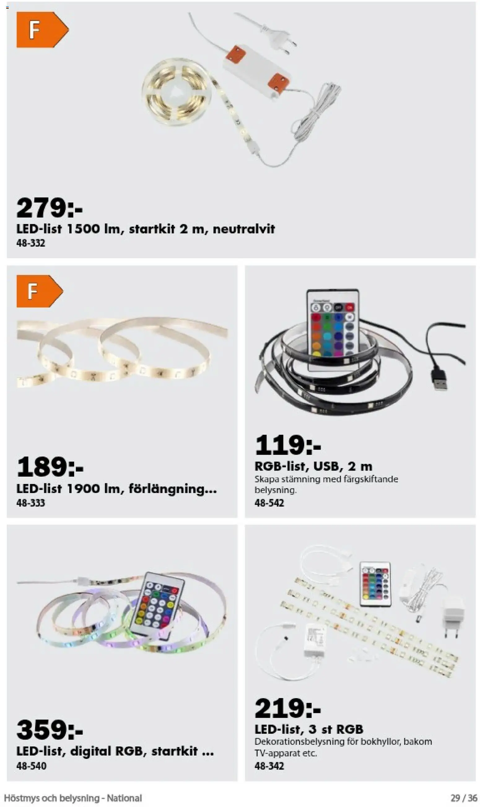 Biltema reklamblad aktuell från 01/09/2026 | Sida: 29 | Produkter: Belysning