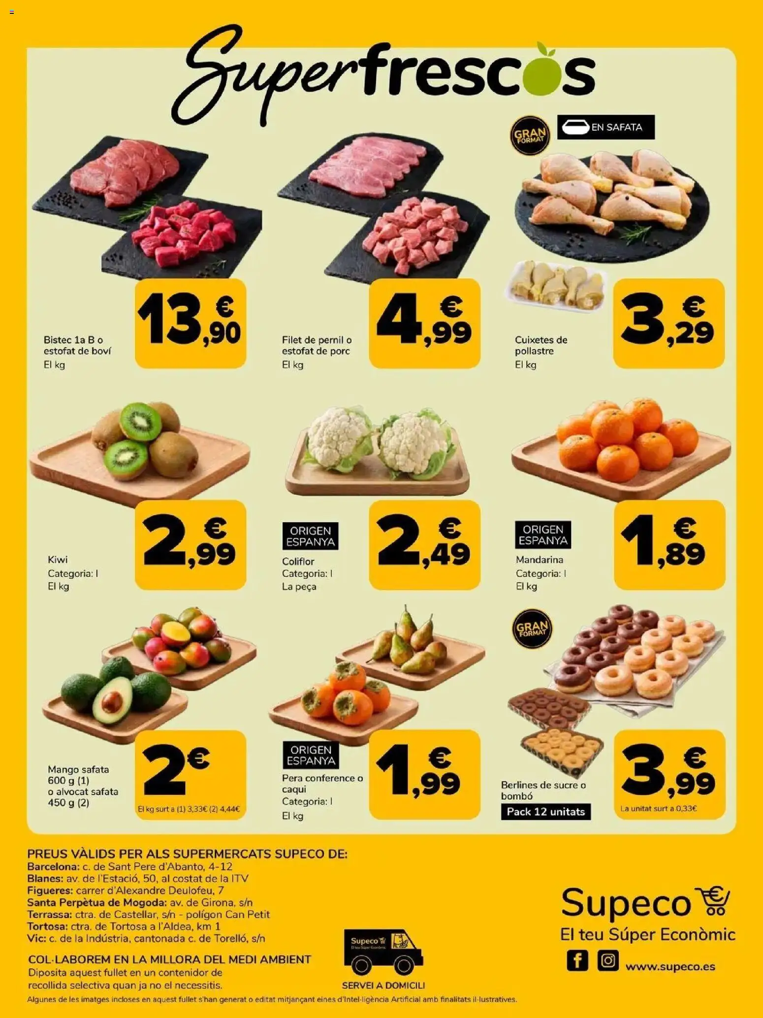 Supeco folleto 29/10/2026 - 16/11/2026 | Página: 8 | Productos: Coliflor, Kiwi, Mango, Bistec