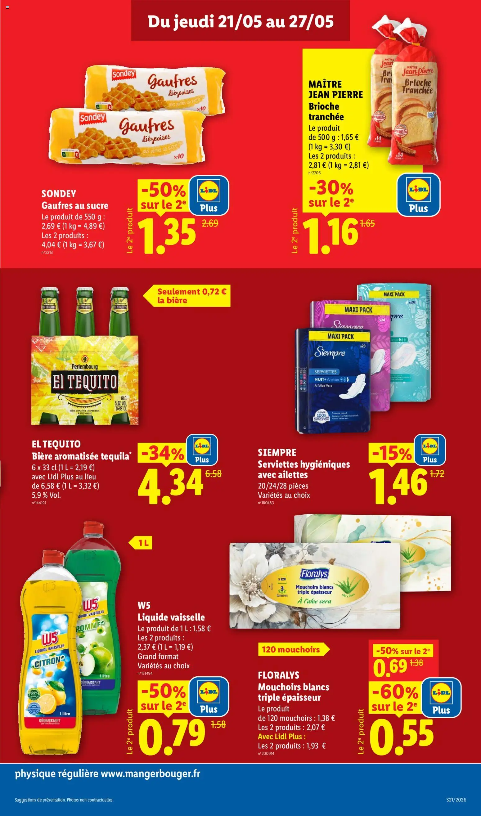 {H1} | Page: 13 | Produits: El Tequito Bière, Tequila, Mouchoirs, Bière