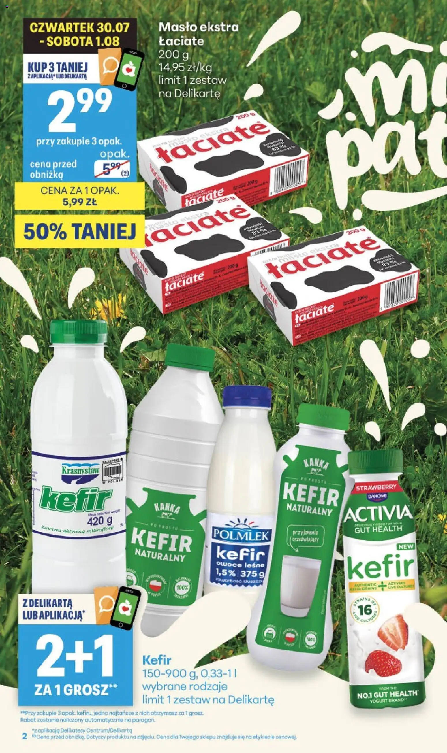 Delikatesy Centrum gazetka od 30.07.2026 | Strona: 2 | Produkty: Kefir, Delikatesy, Owoce leśne, Owoce