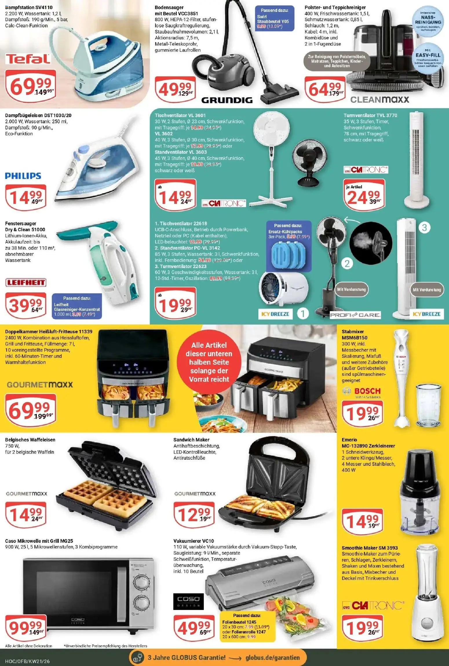 Globus Prospekt Hockenheim – gültig ab 17.05.2026 | Seite: 24 | Produkte: Grill, Waffeleisen, Heißluftfritteuse, Netzteil