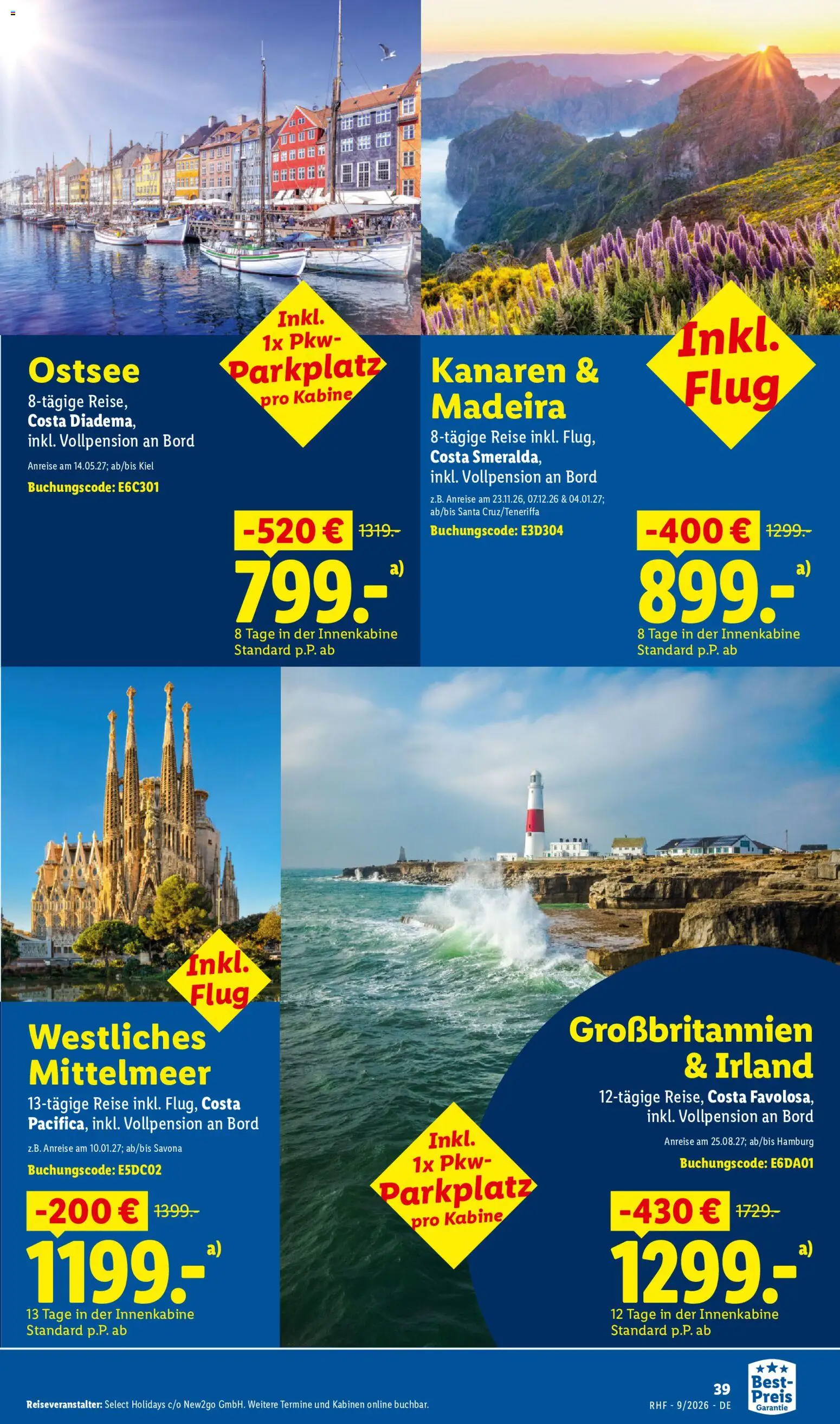 Lidl Reisen Prospekt – gültig ab 29.08.2026 | Seite: 39