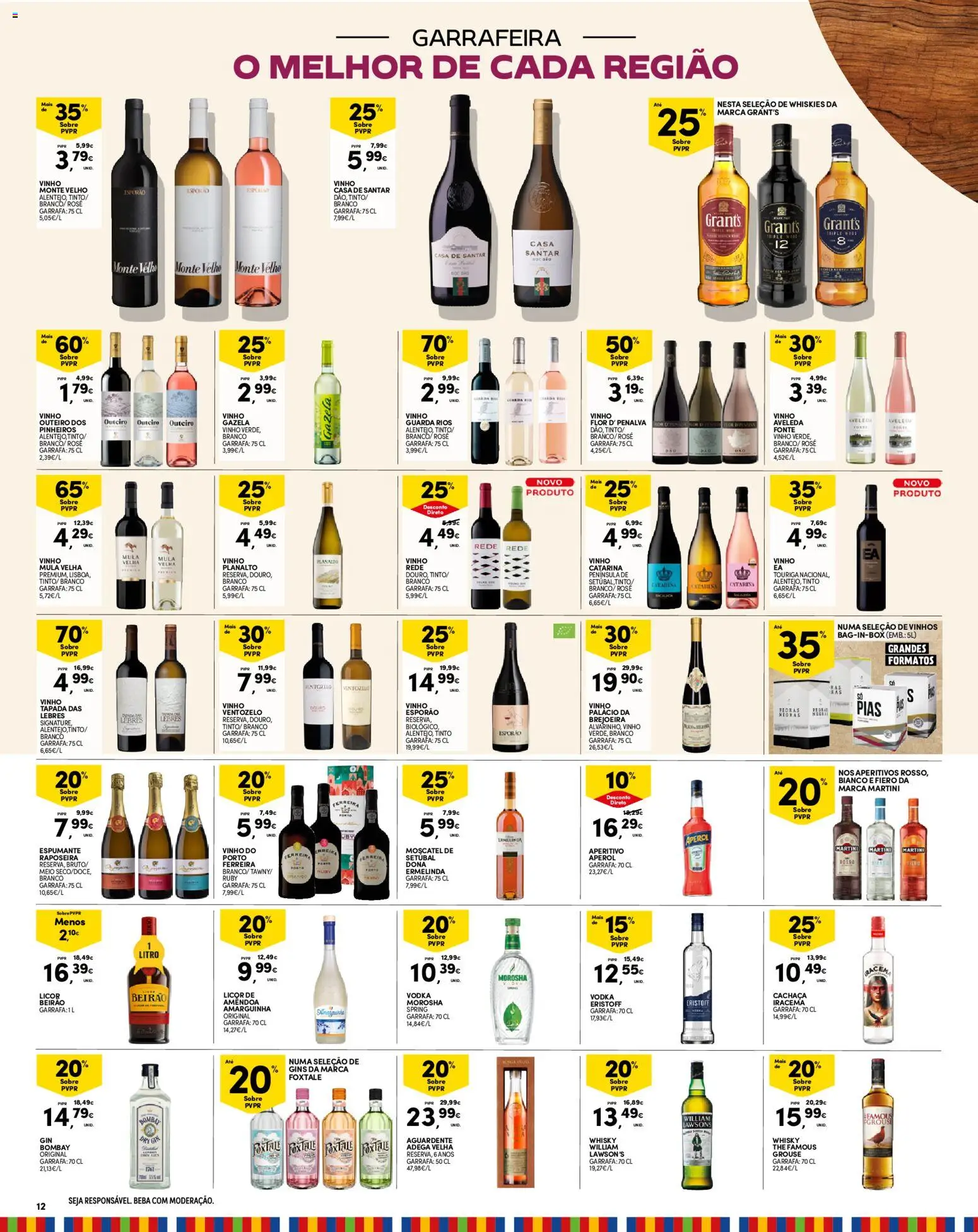 Continente Madeira folheto │ válido de 22/09/2026 | Página: 12 | Produtos: Aperol, Cachaça, Licor, Vodka