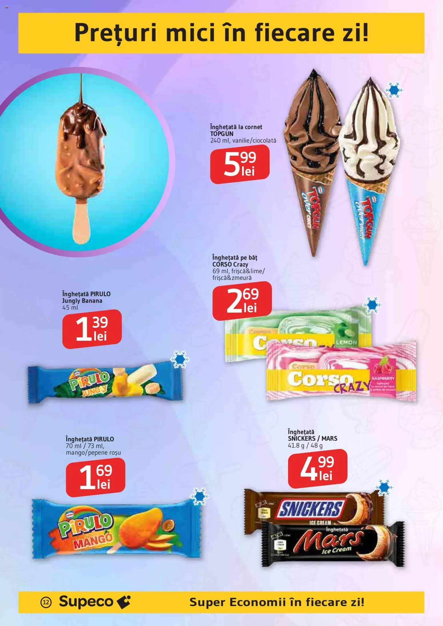Noul catalog Supeco – valabil de la 27.08.2026 | Pagină: 12 | Produse: Mici, Înghețată, Mango