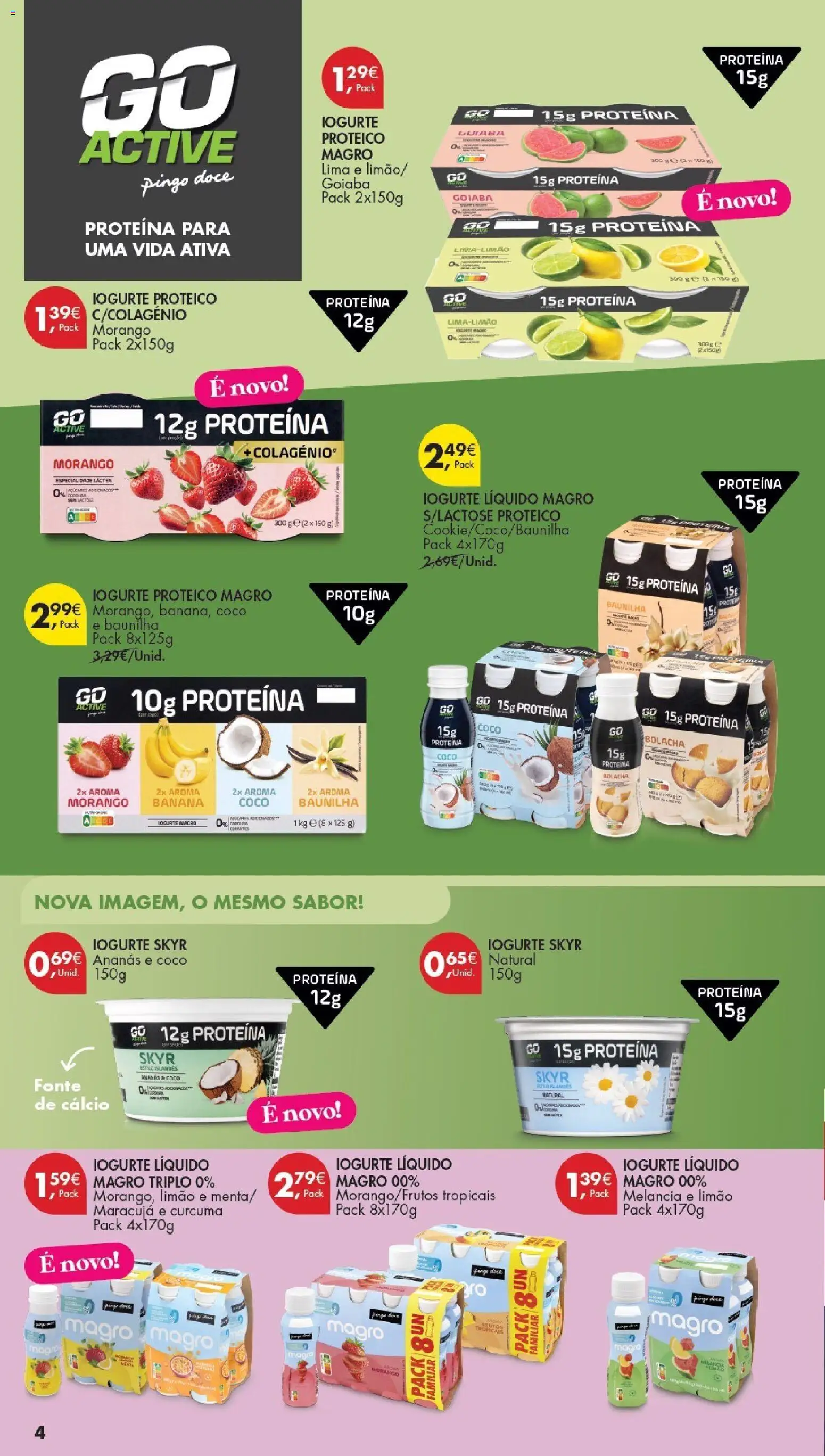 Pingo Doce Special Iogurtes Julho 2026 │ válido de 14/07/2026 | Página: 4 | Produtos: Curcuma, Cálcio, Iogurte, Proteina