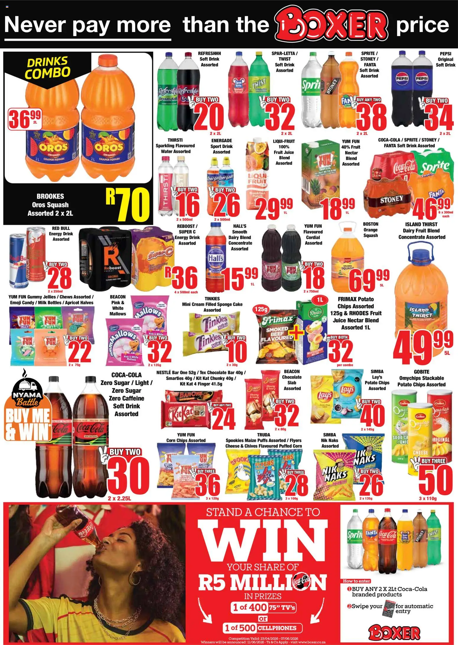 New Boxer catalogue – valid from 11.05.2026 | Page: 4 | Products: Cake, Squash, Cheese, Juice