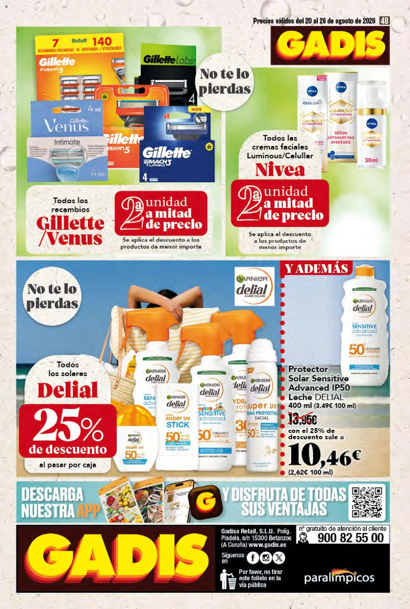 Gadis folleto │ válido desde el 20/08/2026 | Página: 48 | Productos: Sérum, Leche, Té, Caja