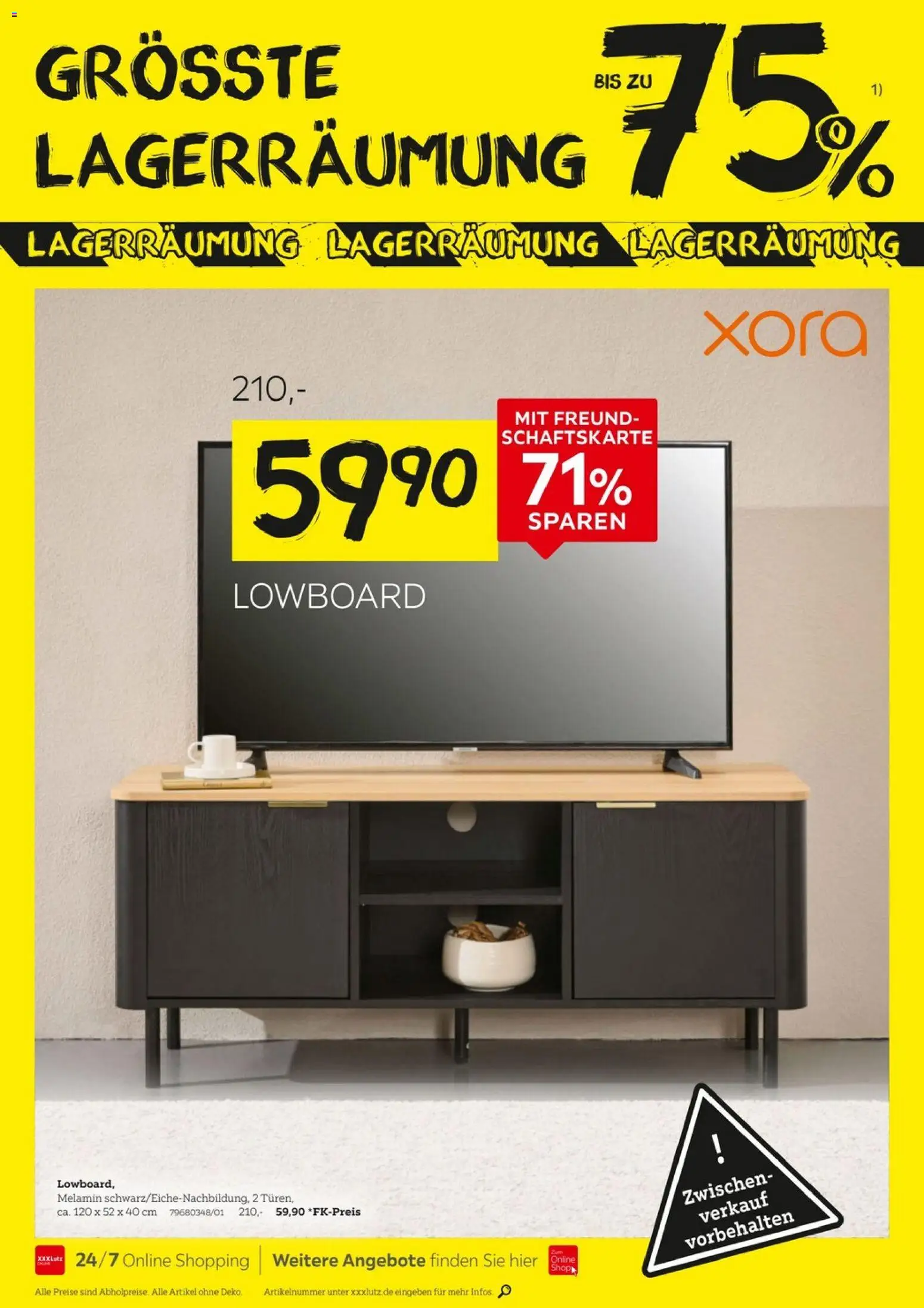 XXXLutz Größte Lagerräumung – gültig ab 16.05.2026 | Seite: 12 | Produkte: Lowboard