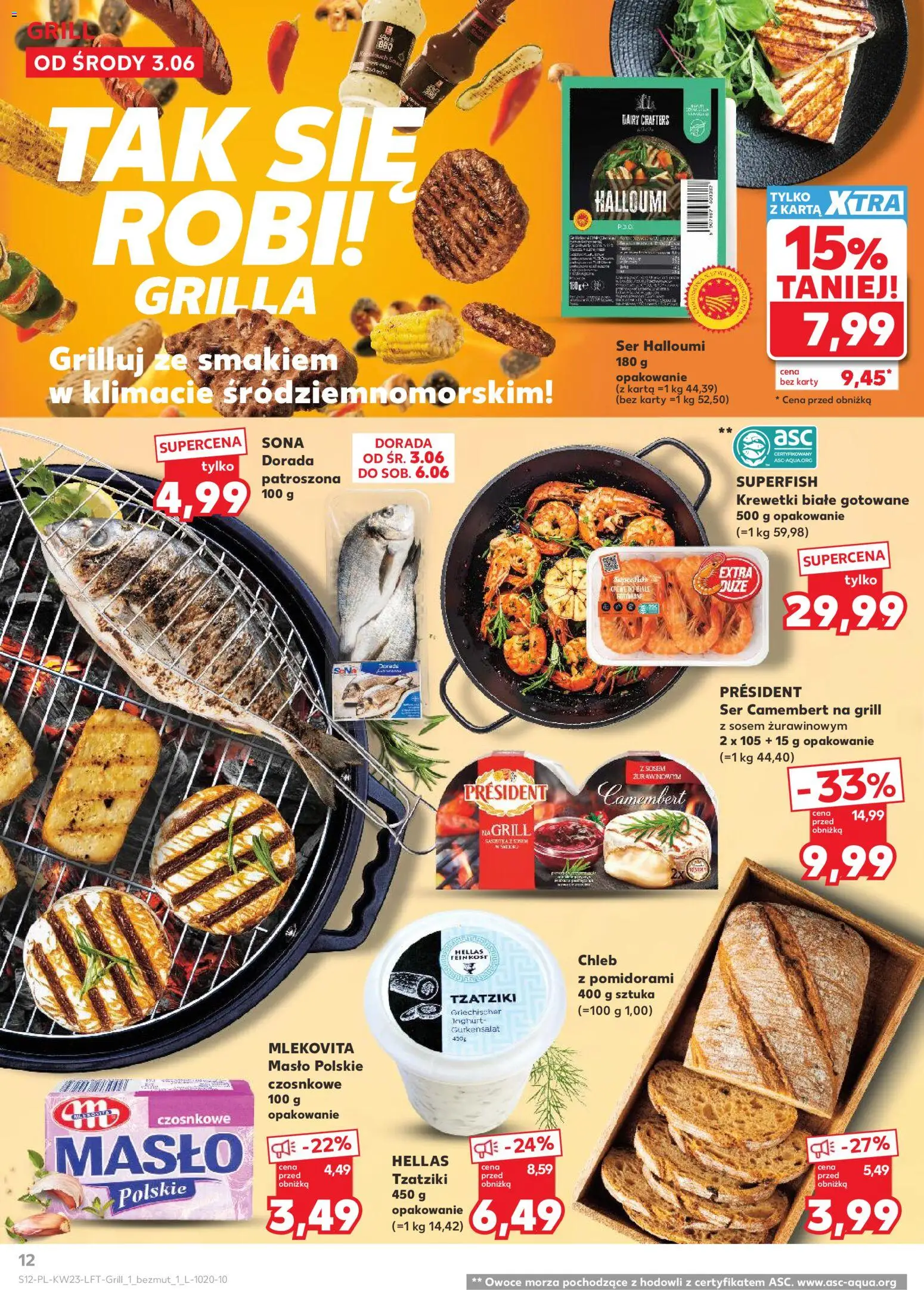 Kaufland Polsko leták od 03.06.2026 | Strana: 12 | Produkty: Máslo, Halloumi, Karty, Camembert