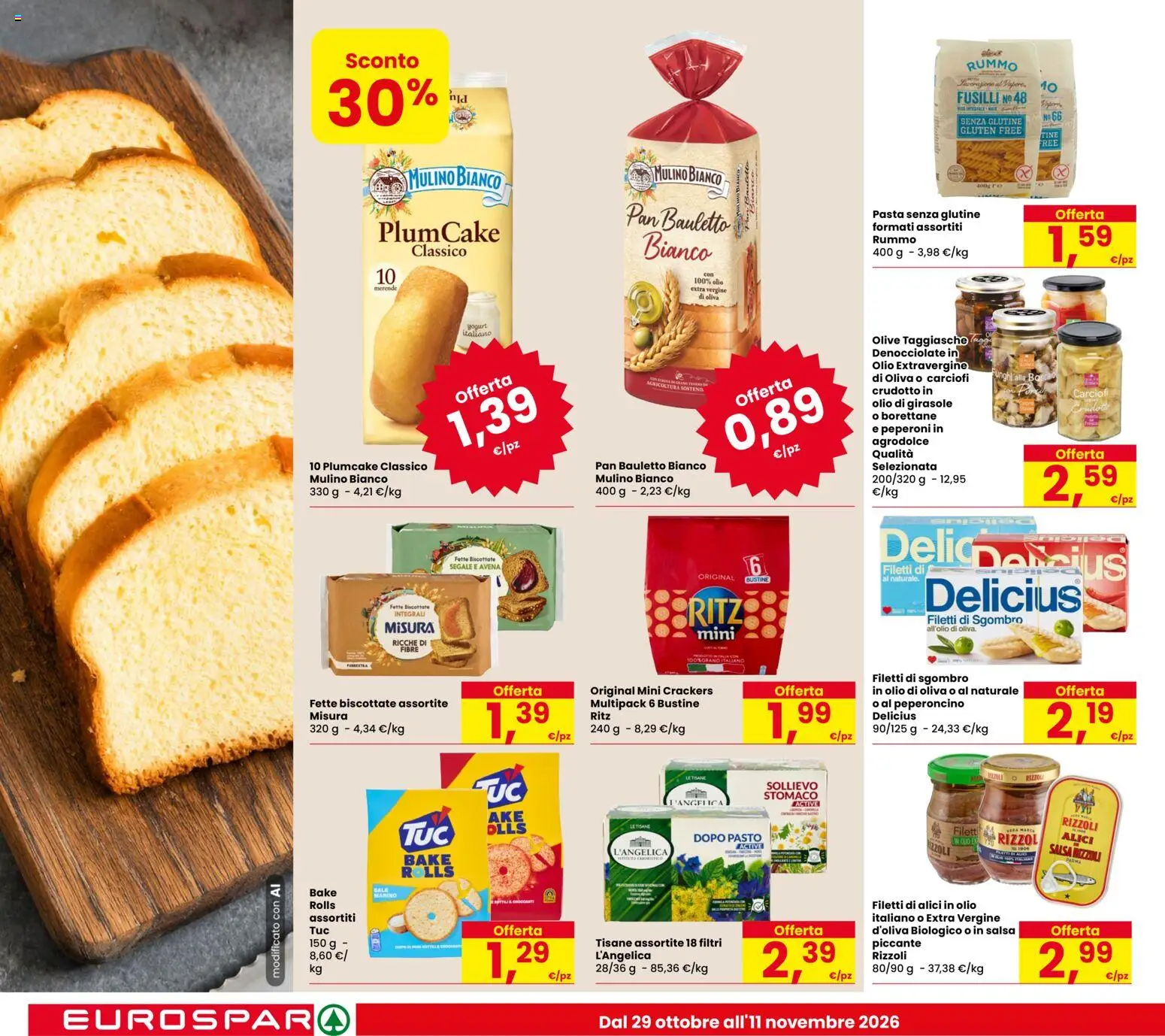 Volantino Despar del 29/10/2026 | Pagina: 18 | Prodotti: Rummo, Olio extravergine di oliva, Peperoncino, Carciofi