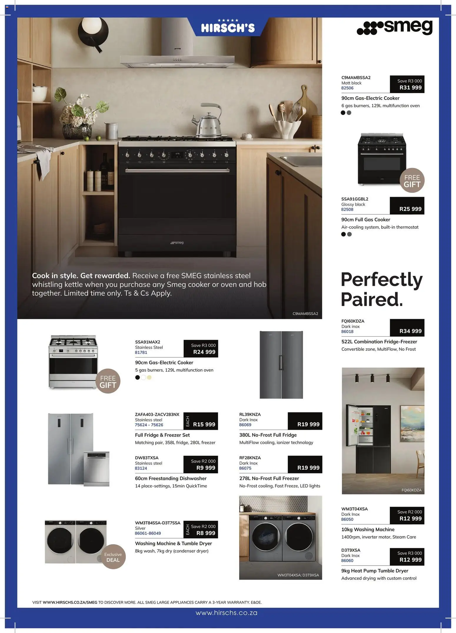 New Hirsch's catalogue – valid from 23/06/2026 | Page: 15 | Products: Washing machine, Oven, Dishwasher, Cooker