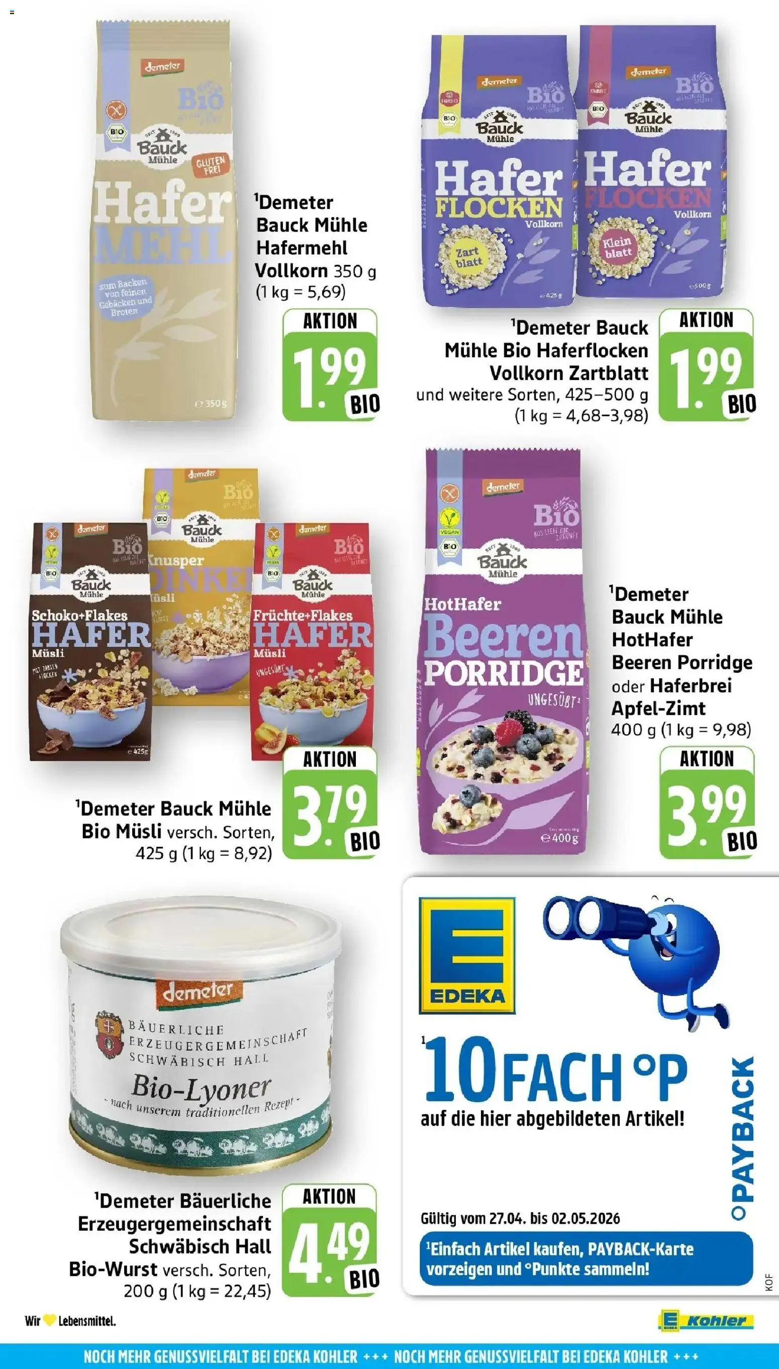 Angebote – gültig ab 27.04.2026 | Seite: 57 | Produkte: Musli, Mühle, Flocken