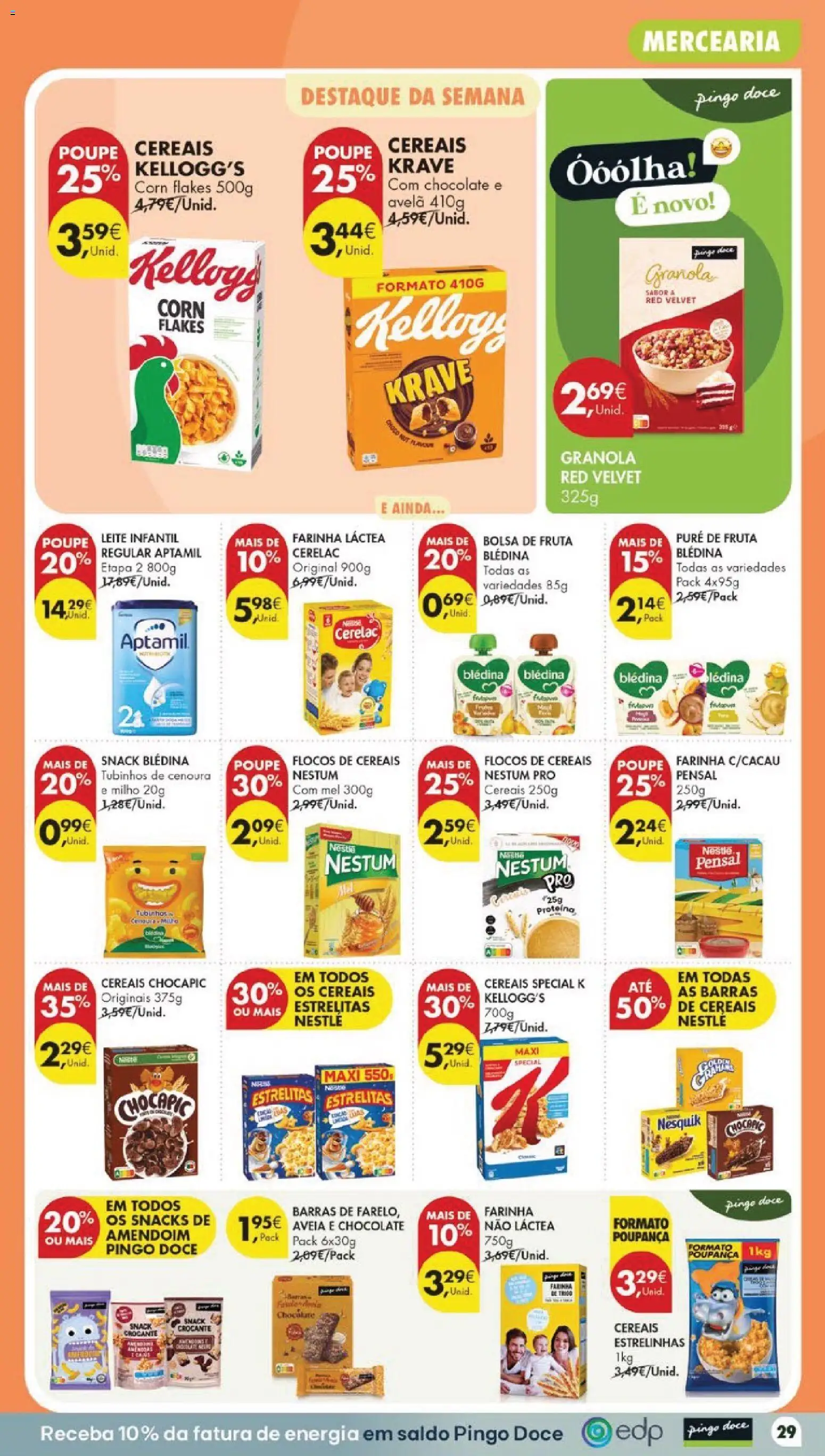 Pingo Doce Poupe Esta Semana Lojas Grandes │ válido de 22/09/2026 | Página: 31 | Produtos: Leite infantil, Snacks, Chocolate, Proteina