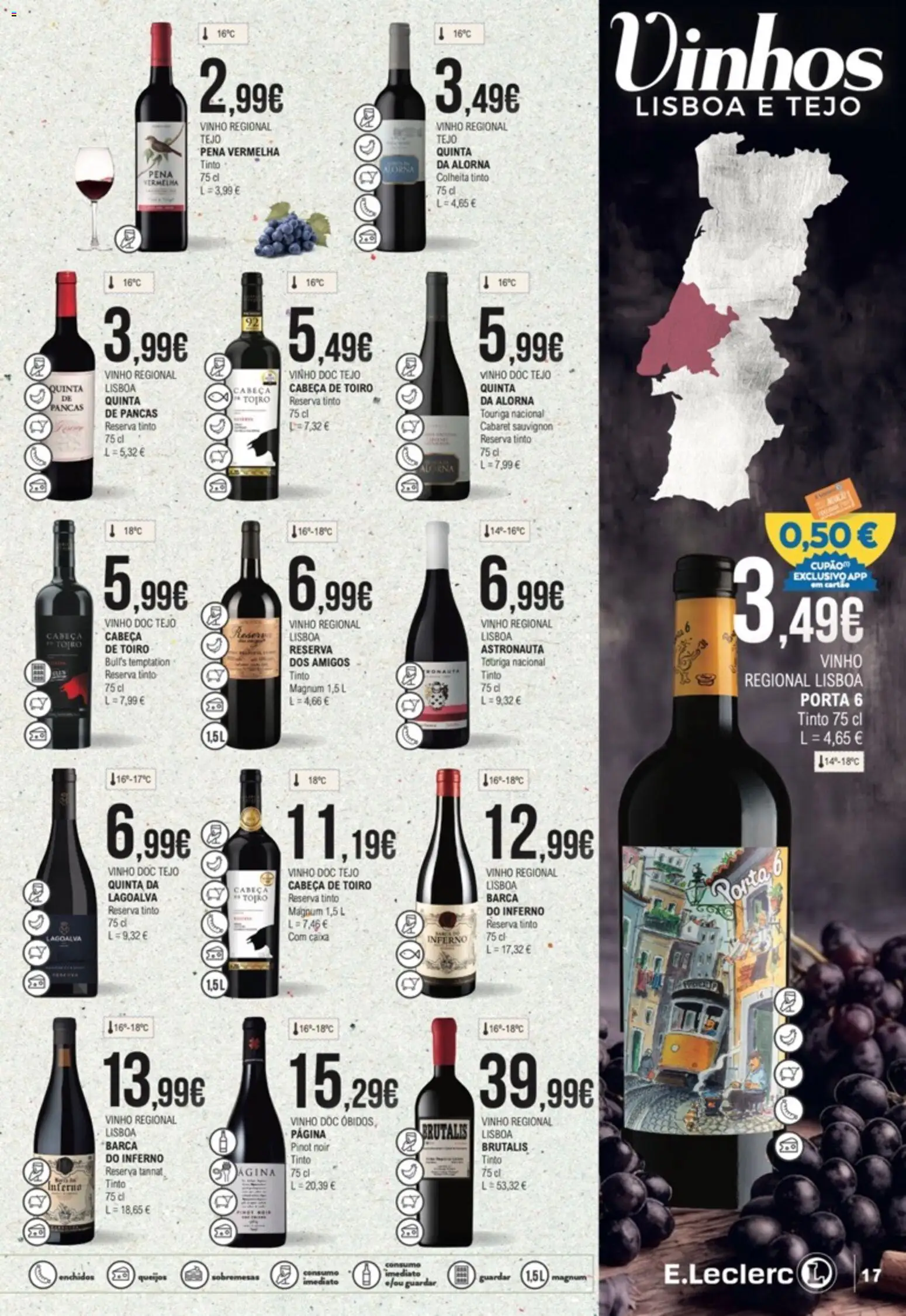 E.Leclerc folheto Feira dos Vinhos │ válido de 01/10/2026 | Página: 17 | Produtos: Porta, Sobremesas, Caixa, Vinho