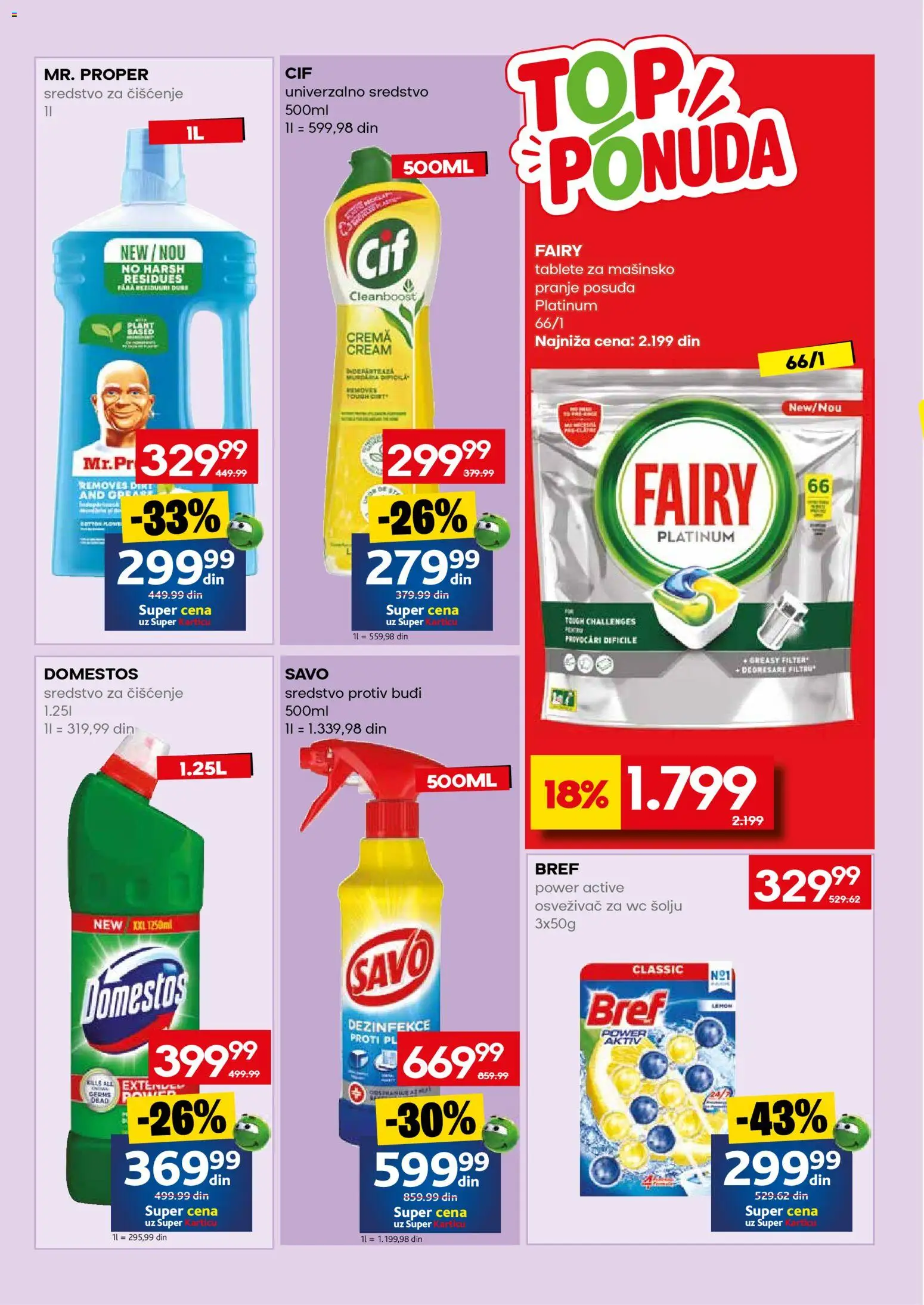Mercator katalog - važi od 31.08.2026 | Strana: 53 | Proizvode: Bref, Osveživač za wc šolju, Wc, Sredstvo za čišćenje