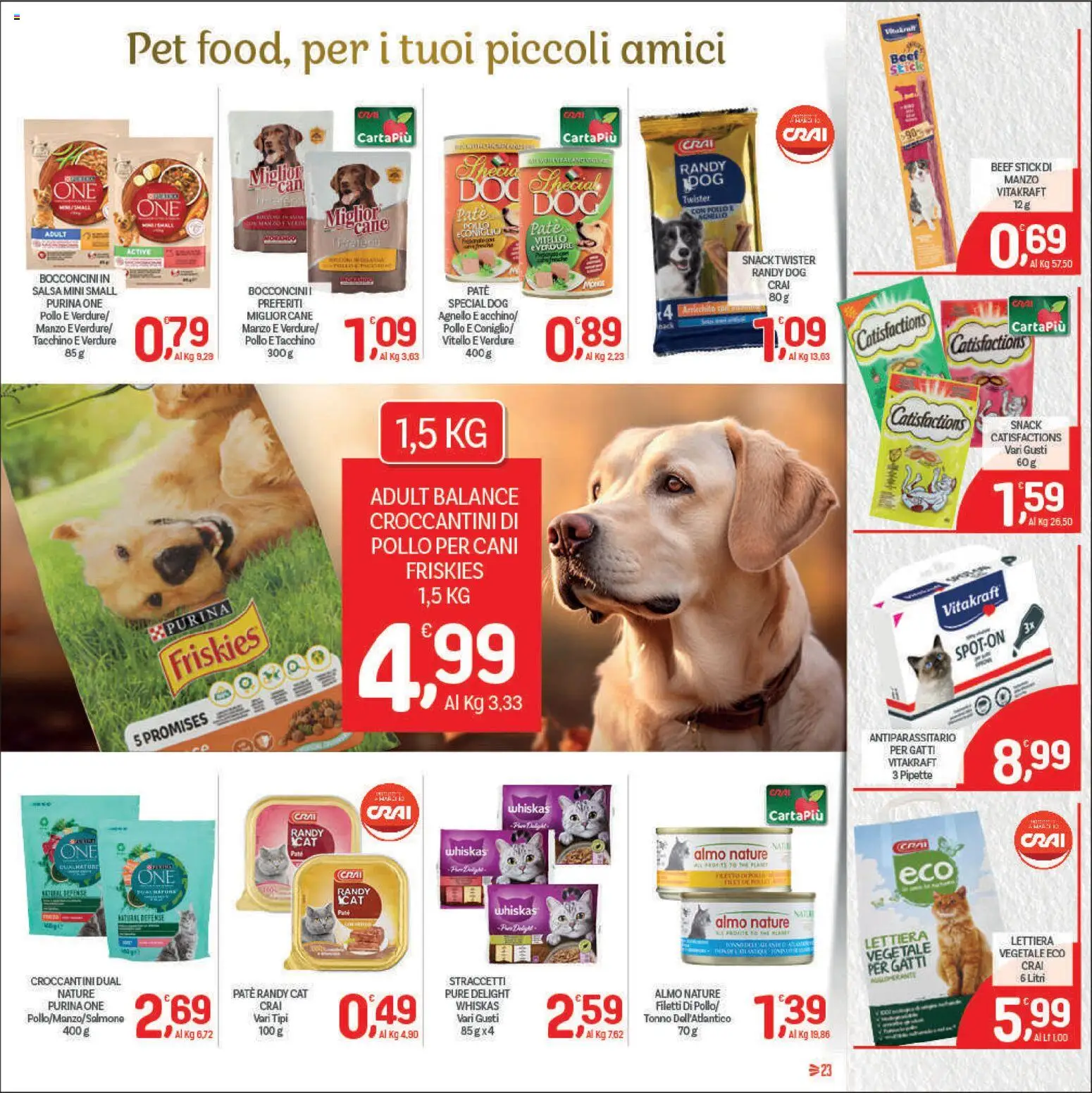 Volantino CRAI del 23/07/2026 | Pagina: 23 | Prodotti: Pollo, Verdure, Tacchino, Tonno