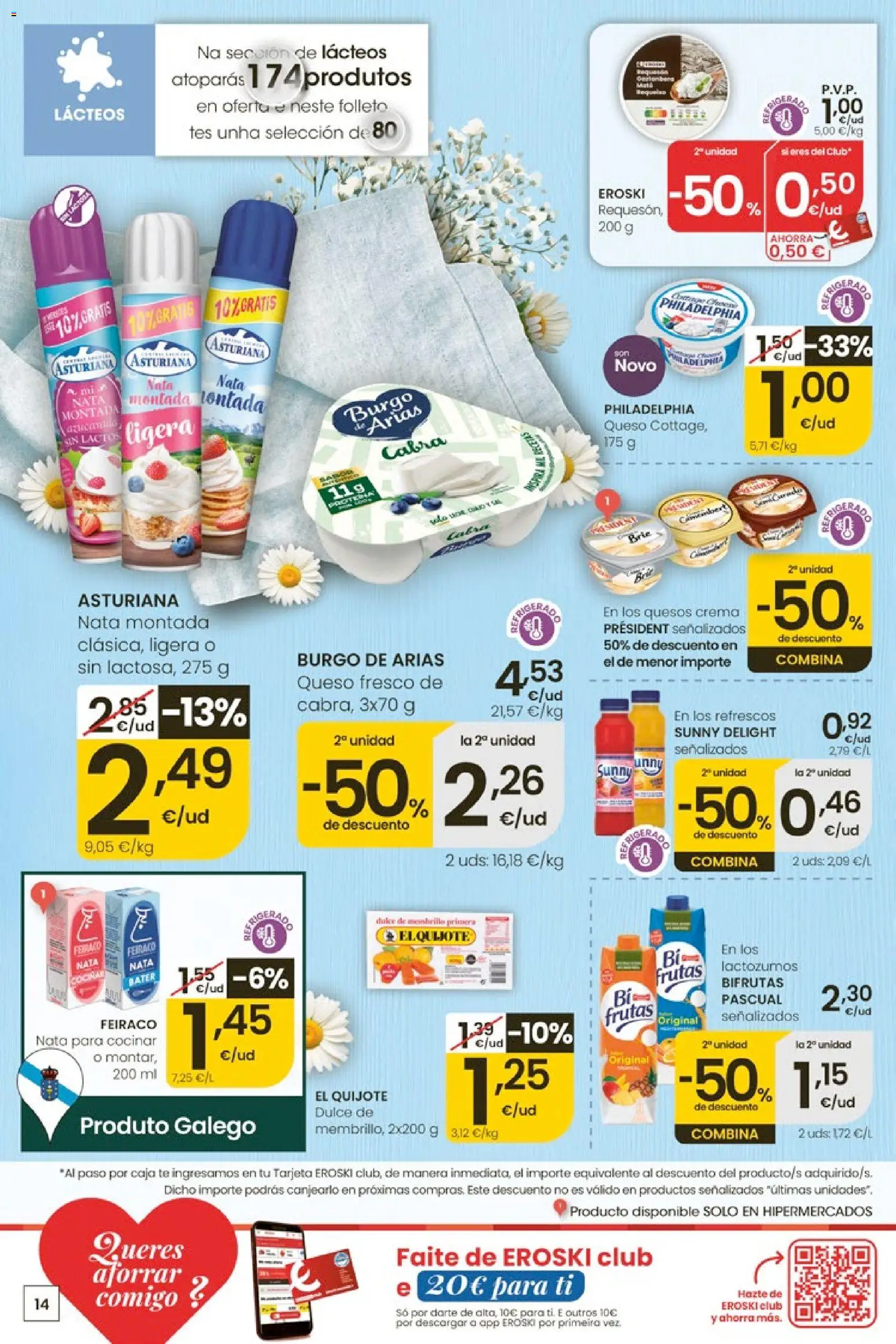 Eroski Quieres ahorrar conmigo │ válido desde el 30.04.2026 | Página: 14 | Productos: Πιατοθήκη, Queso, Té, Caja