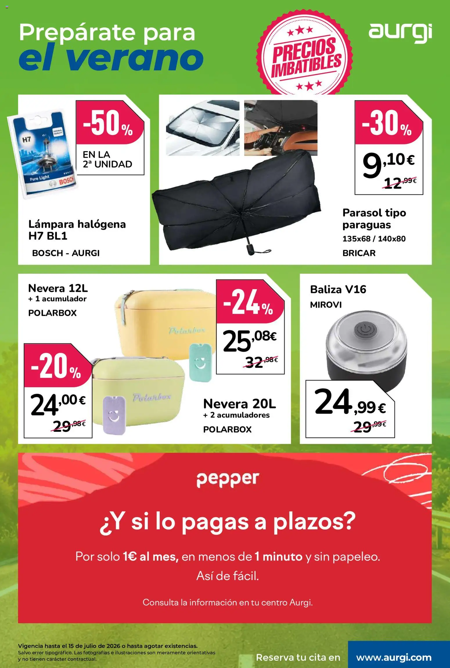 Aurgi folleto │ válido desde el 01/07/2026 | Página: 10 | Productos: Nevera, Lámpara