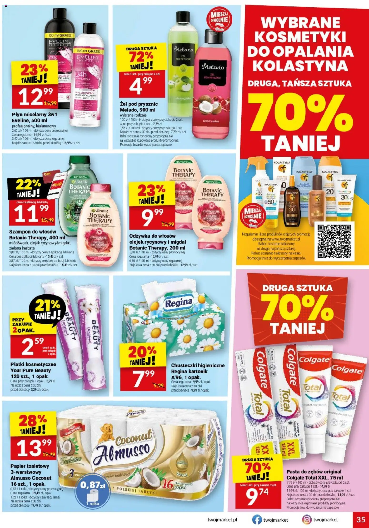 Twój Market gazetka od 12.08.2026 | Strona: 35 | Produkty: Karta, Chusteczki, Szampon do włosów, Szampon
