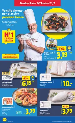 Vista previa Mejillón cocido al limón, Mejillón cocido al limón 500 g válido desde el 06/07/2026 | Página: 12 | Productos: Pescado, Langostino