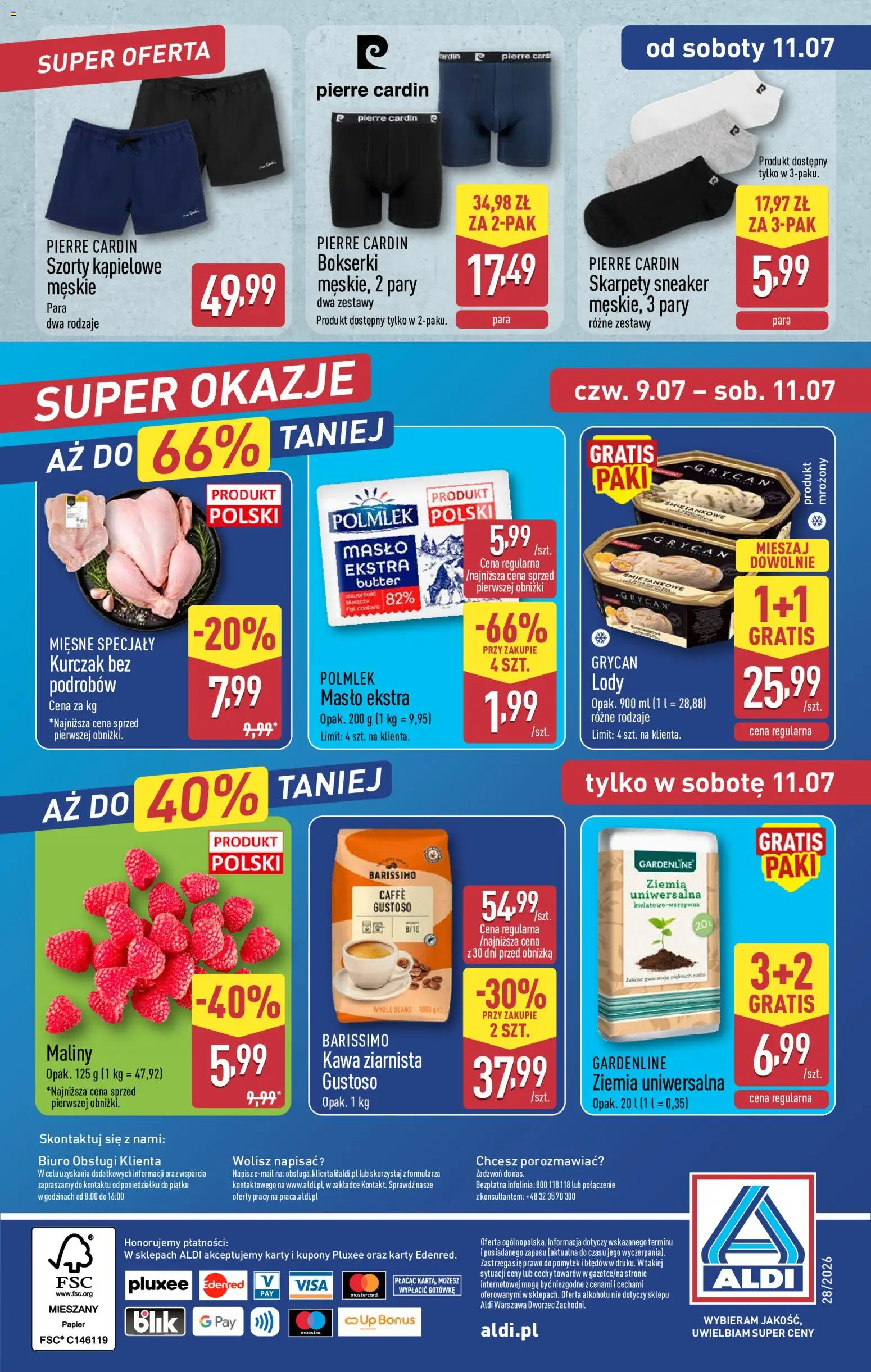 Aldi gazetka od 06.07.2026 | Strona: 46 | Produkty: Bokserki, Kurczak, Masło, Kawa