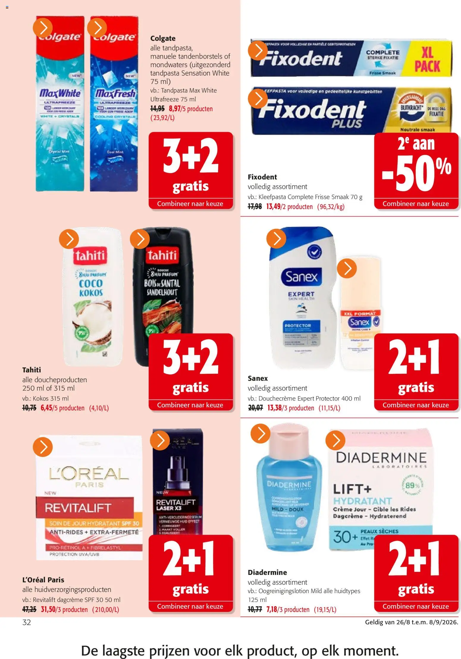 {H1} | Pagina: 32 | Producten: Parfum, Crème, Tandpasta