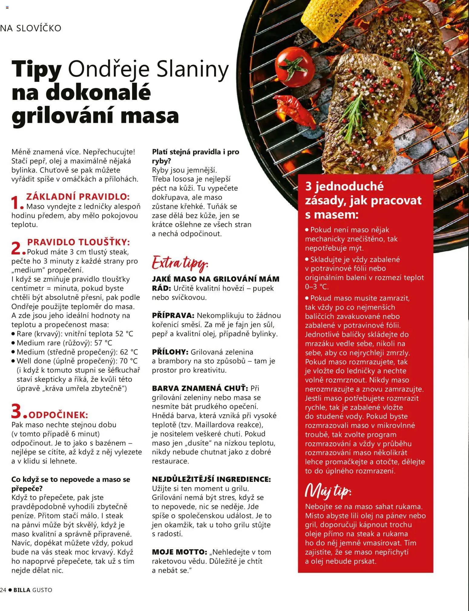 Billa leták - Gusto: Léto 2026 od 01.06.2026 | Strana: 24 | Produkty: Oleje, Grilování, Teploměr, Zelenina