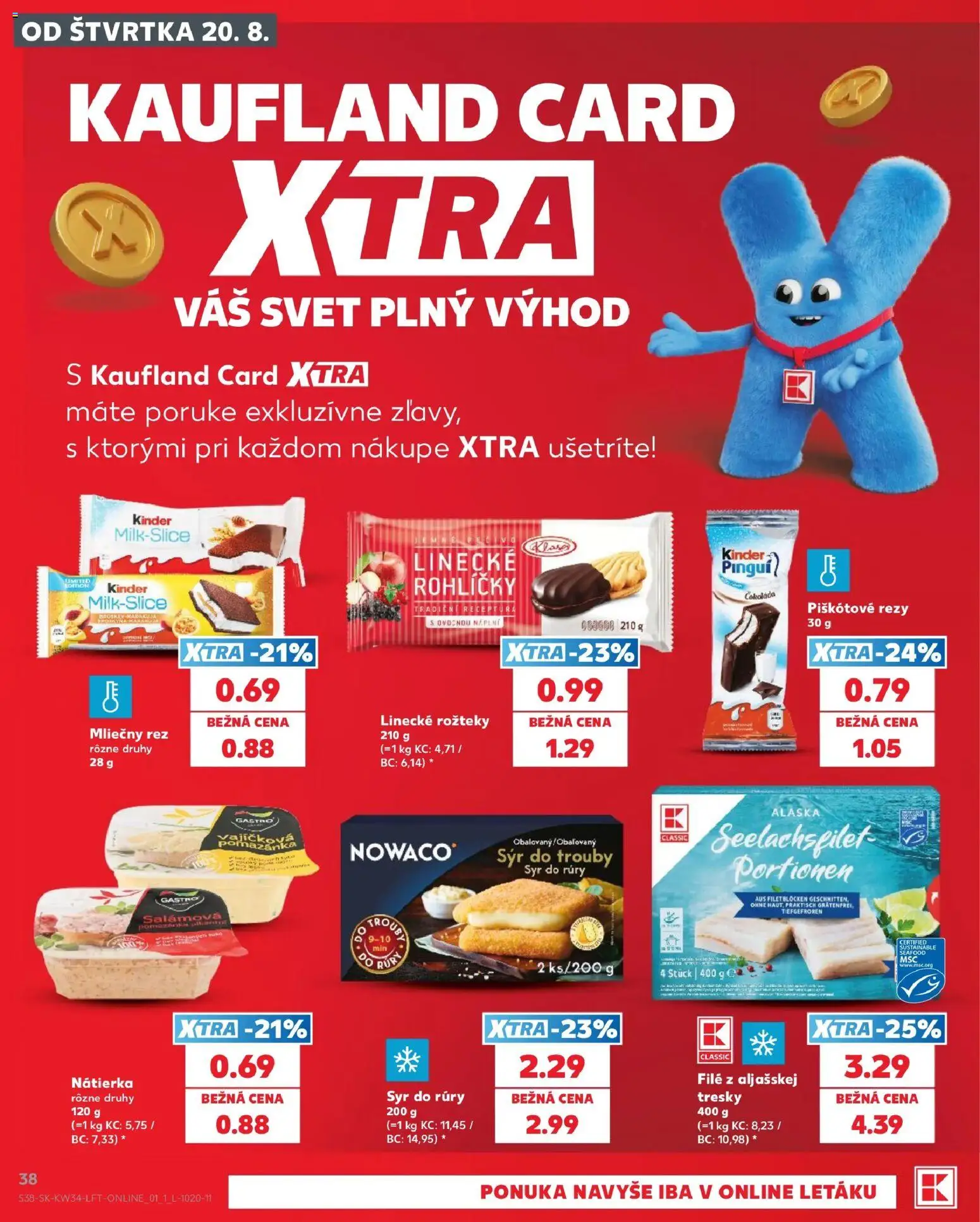 Kaufland SK akciós ujság - amely érvényes a következő dátumtól: 2026.08.20. | Oldal: 38