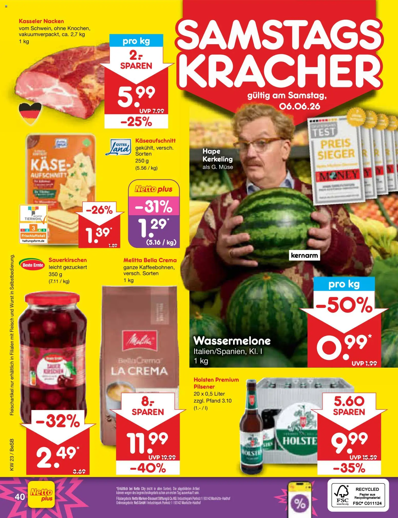 Netto Marken-Discount Prospekt – gültig ab 01.06.2026 | Seite: 56 | Produkte: Melitta, Käse, Kasseler nacken, Fleisch