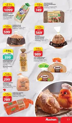 JAUS TÖBBGABONÁS VAGY ROZSKENYÉR, szeletelt, csomagolt, 500 g - amely érvényes a következő dátumtól: 2026.10.15. | Oldal: 17