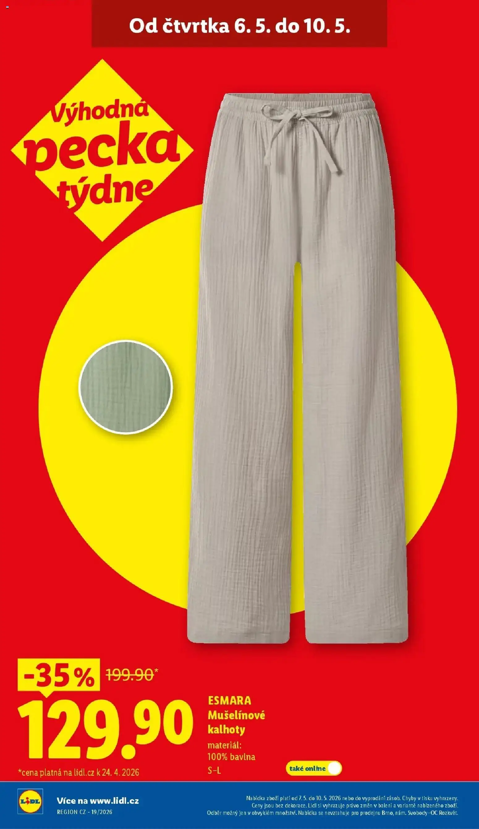 Lidl aktuální leták od 06.05.2026 | Strana: 8 | Produkty: Kalhoty