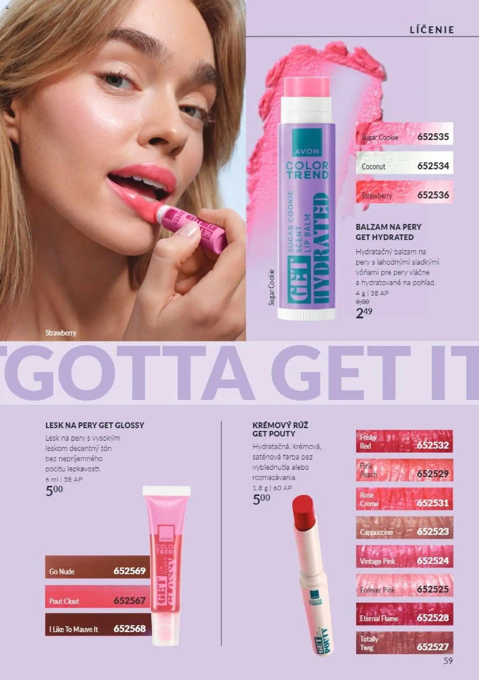 Nové Avon akcie – leták je platný od 01.10.2026 | Strana: 59 | Produkty: Lesk na pery, Cappuccino