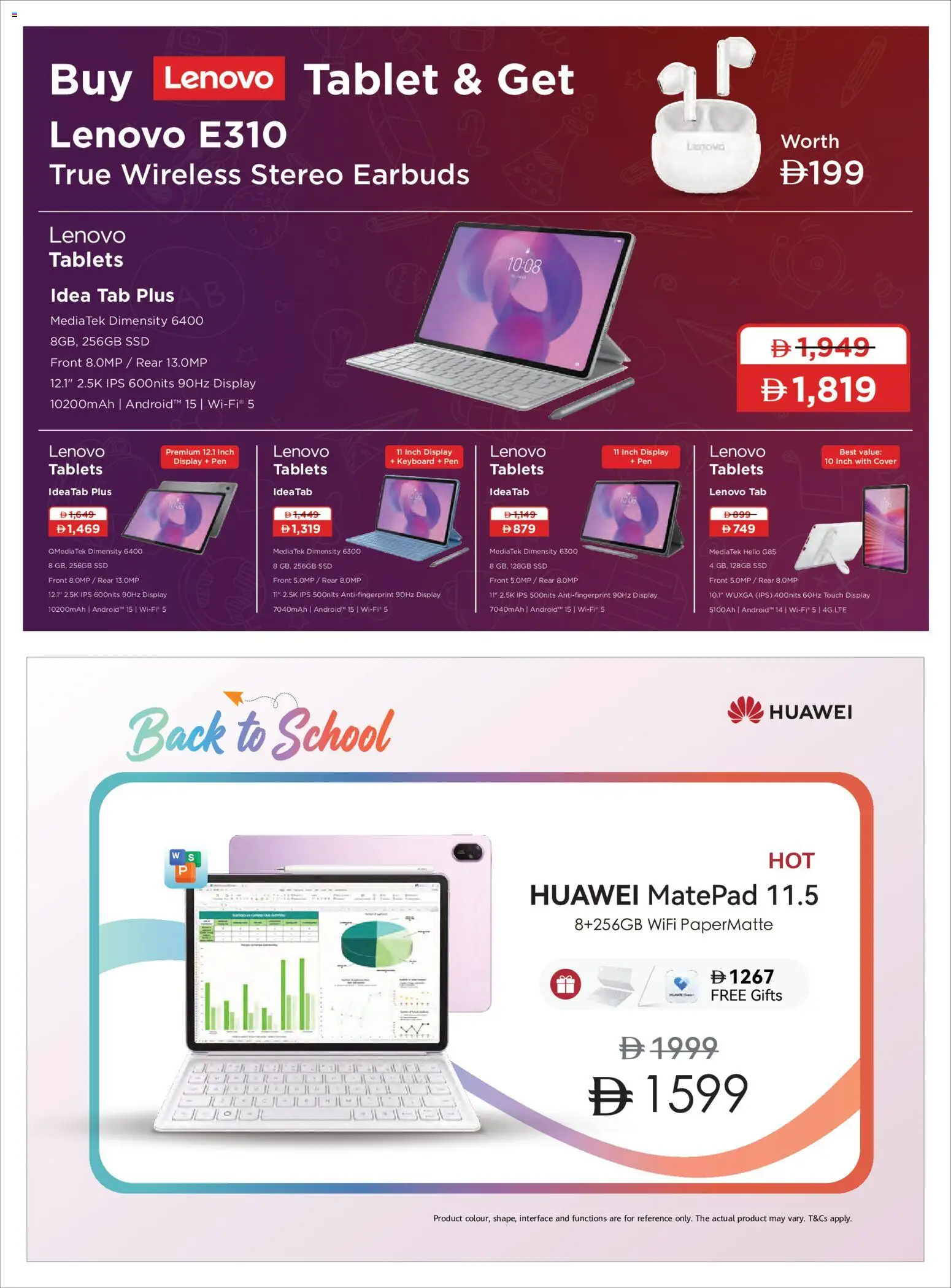 {H1} | Page: 15 | Products: Keyboard, Cover, Earbuds, Tablet