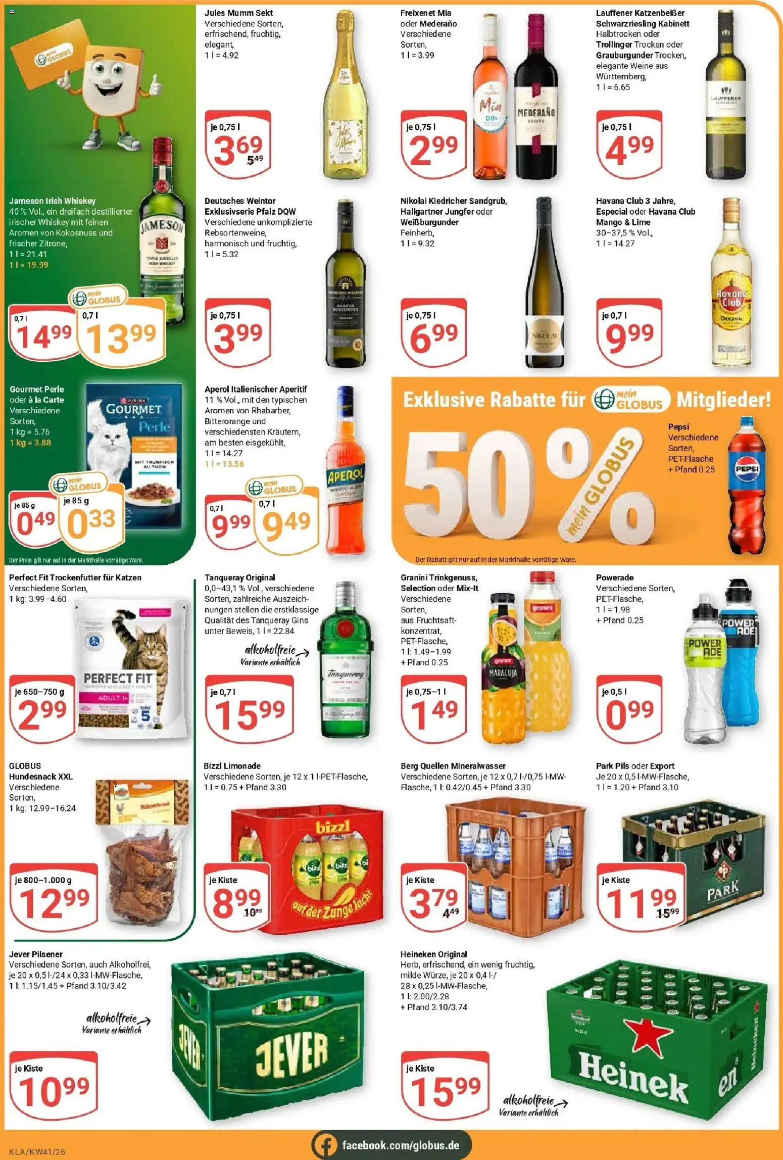 Globus Prospekt Kaiserslautern (ab 05.10.2026) » Angebote online | Seite: 3 | Produkte: Sekt, Limonade, Mineralwasser, Jever