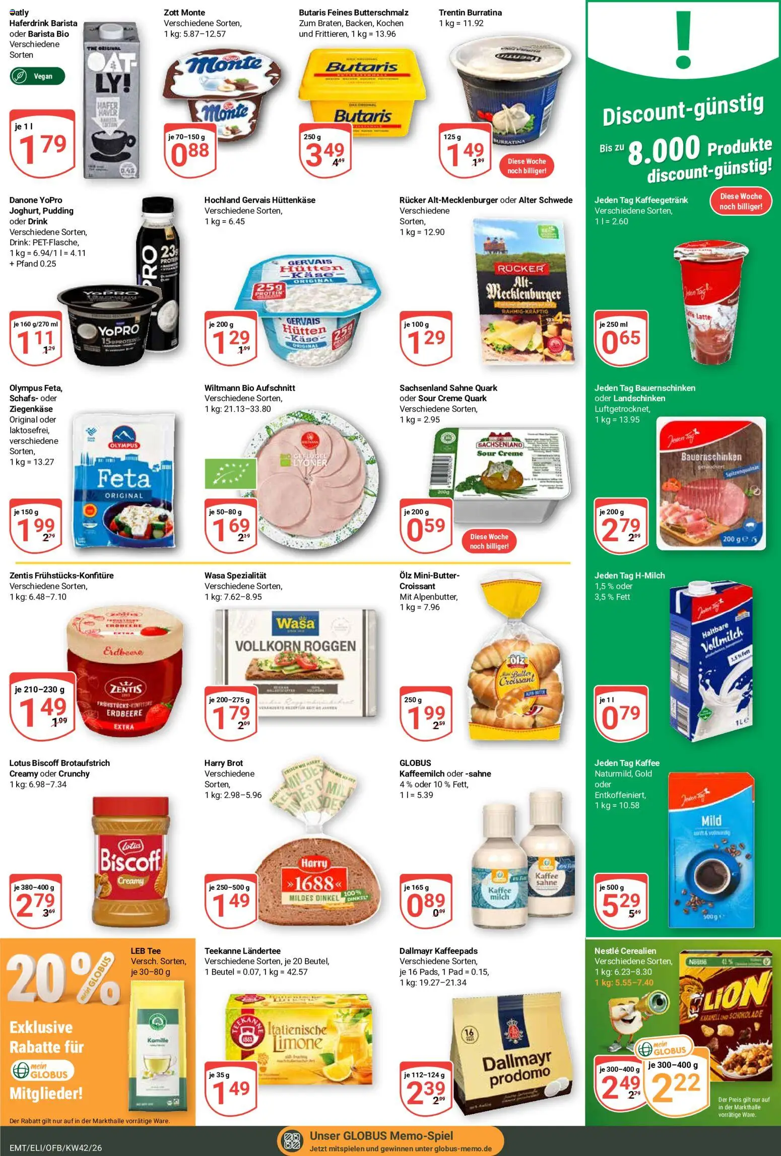Globus Prospekt Erfurt – gültig ab 12.10.2026 | Seite: 17 | Produkte: Ziegenkäse, Creme, Croissant, Sahne