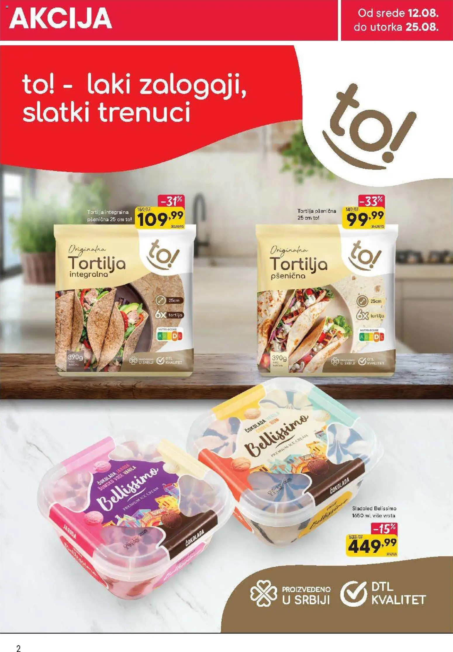 PerSu katalog - važi od 12.08.2026 | Strana: 2 | Proizvode: Tortilja, Sladoled, Jagoda, Čokolada