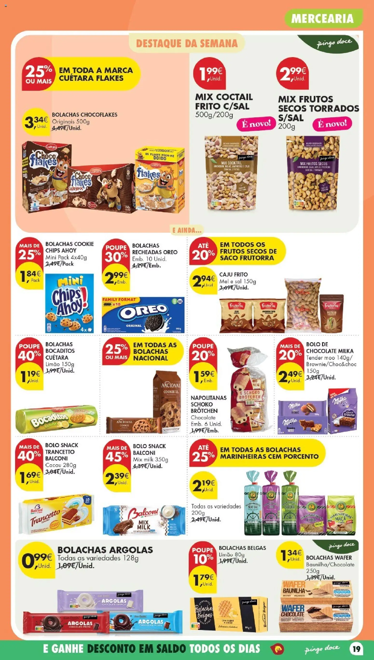 Pingo Doce Poupe Esta Semana Madeira │ válido de 30/06/2026 | Página: 19 | Produtos: Bolachas, Marinheiras chia, Leite, Mel