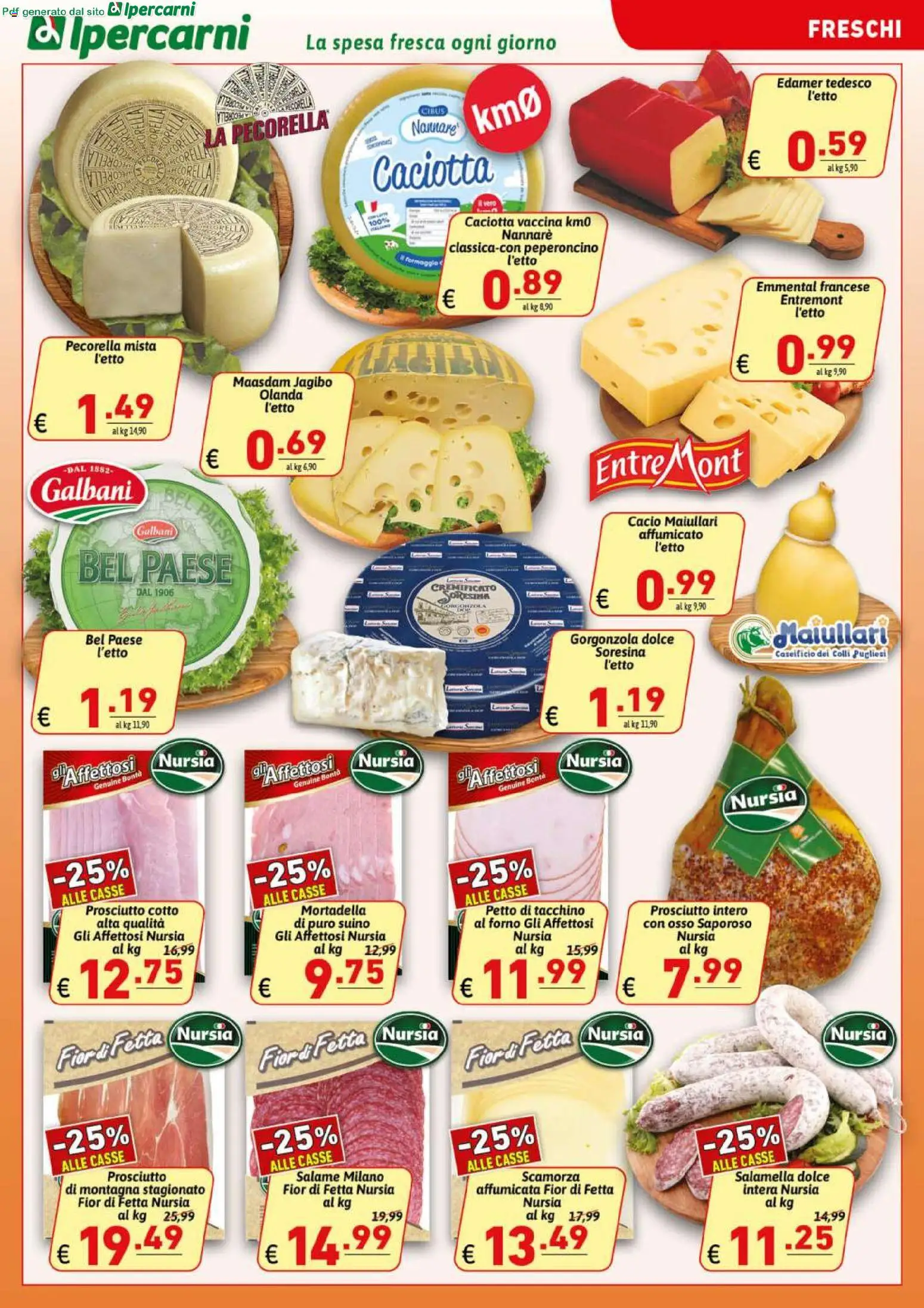 Volantino Ipercarni del 29.05.2026 | Pagina: 5 | Prodotti: Prosciutto Cotto, Prosciutto, Peperoncino, Emmental