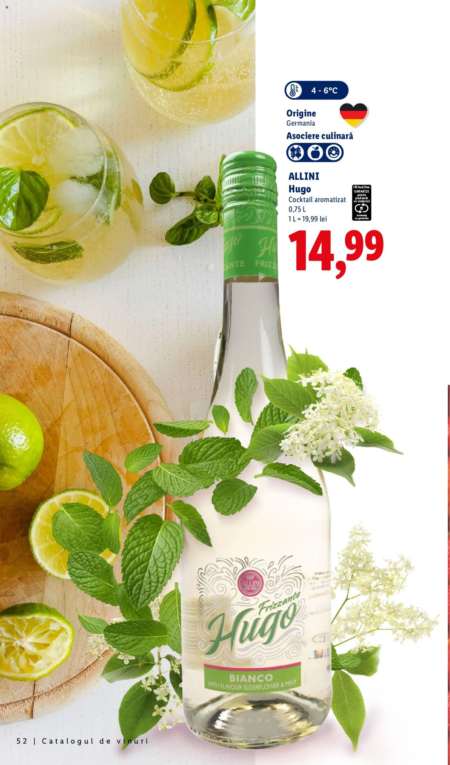 Noul catalog Lidl – valabil de la 28.09.2026 | Pagină: 52 | Produse: Cocktail, Hugo