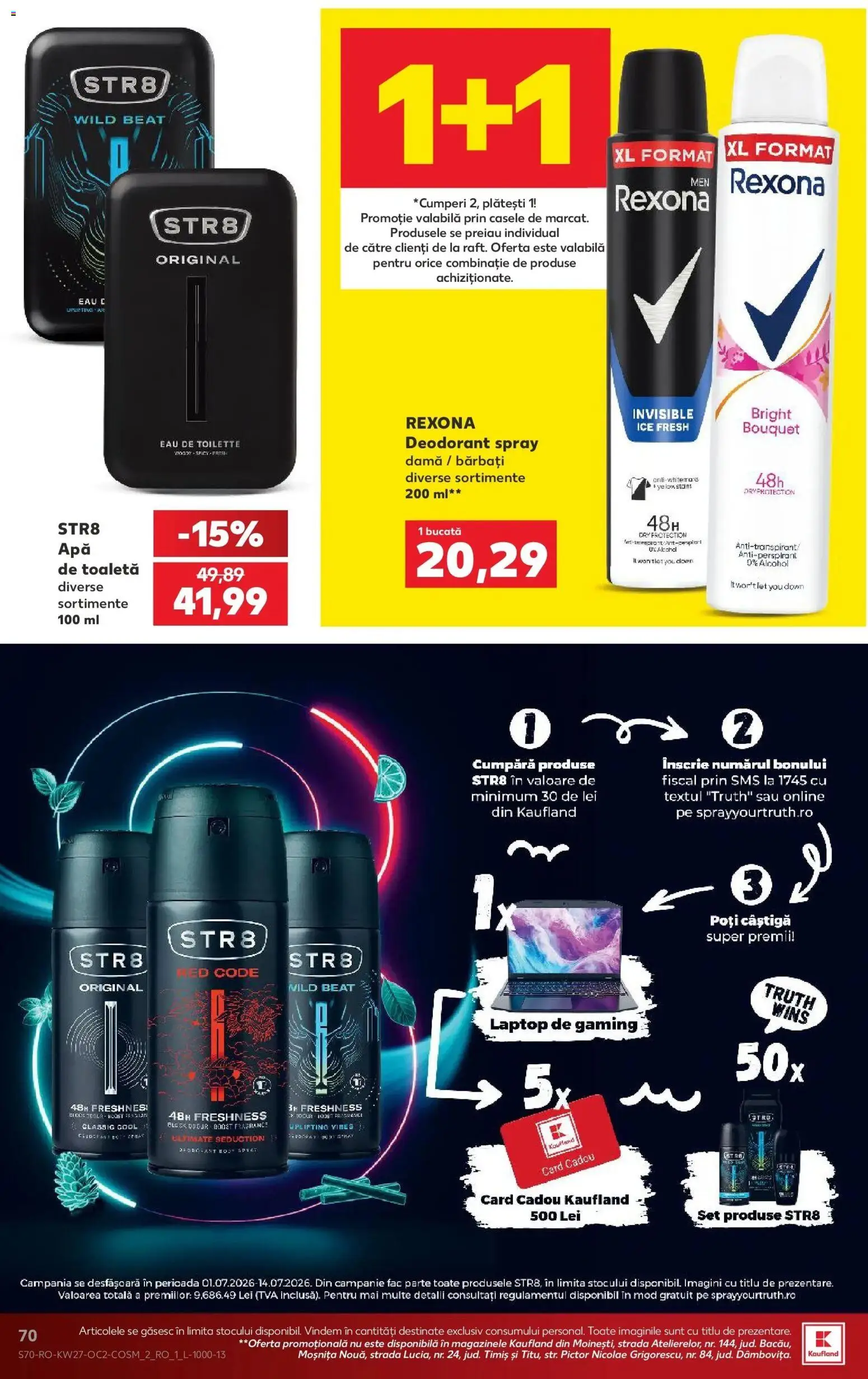 Noul catalog Kaufland – valabil de la 01.07.2026 | Pagină: 70 | Produse: Laptop, Toaletă, Deodorant, Antiperspirant