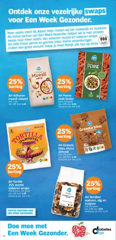AH Penne rode linzen, Doos 250 gram - Voorbeeld van een folder van Albert Heijn, geldig van 01.06.2026 | Pagina: 24