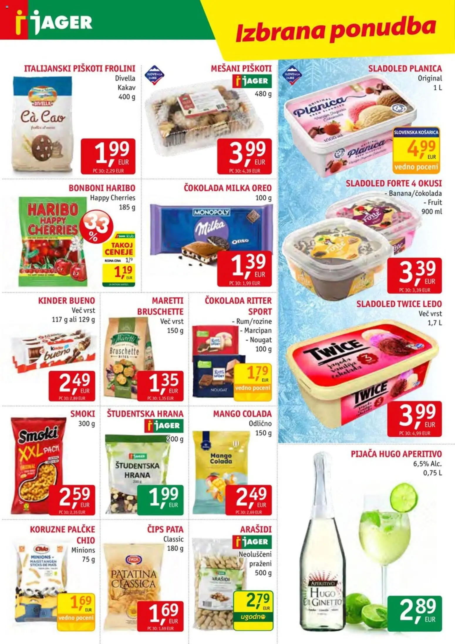 Novi Jager katalog ponudbe – veljaven od 06.05.2026 | Stran: 10 | Izdelki: Bonboni, Cips, Sladoled, Mango