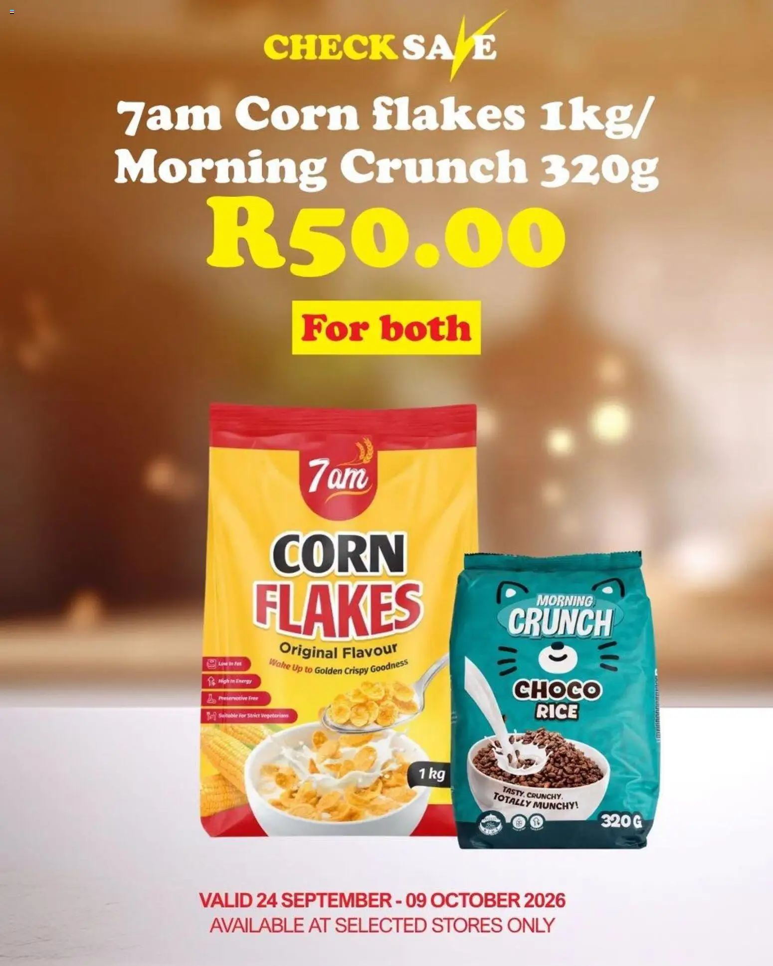 New Check Save catalogue – valid from 24/09/2026 | Page: 2 | Products: Corn, Corn flakes, Rice, Flakes