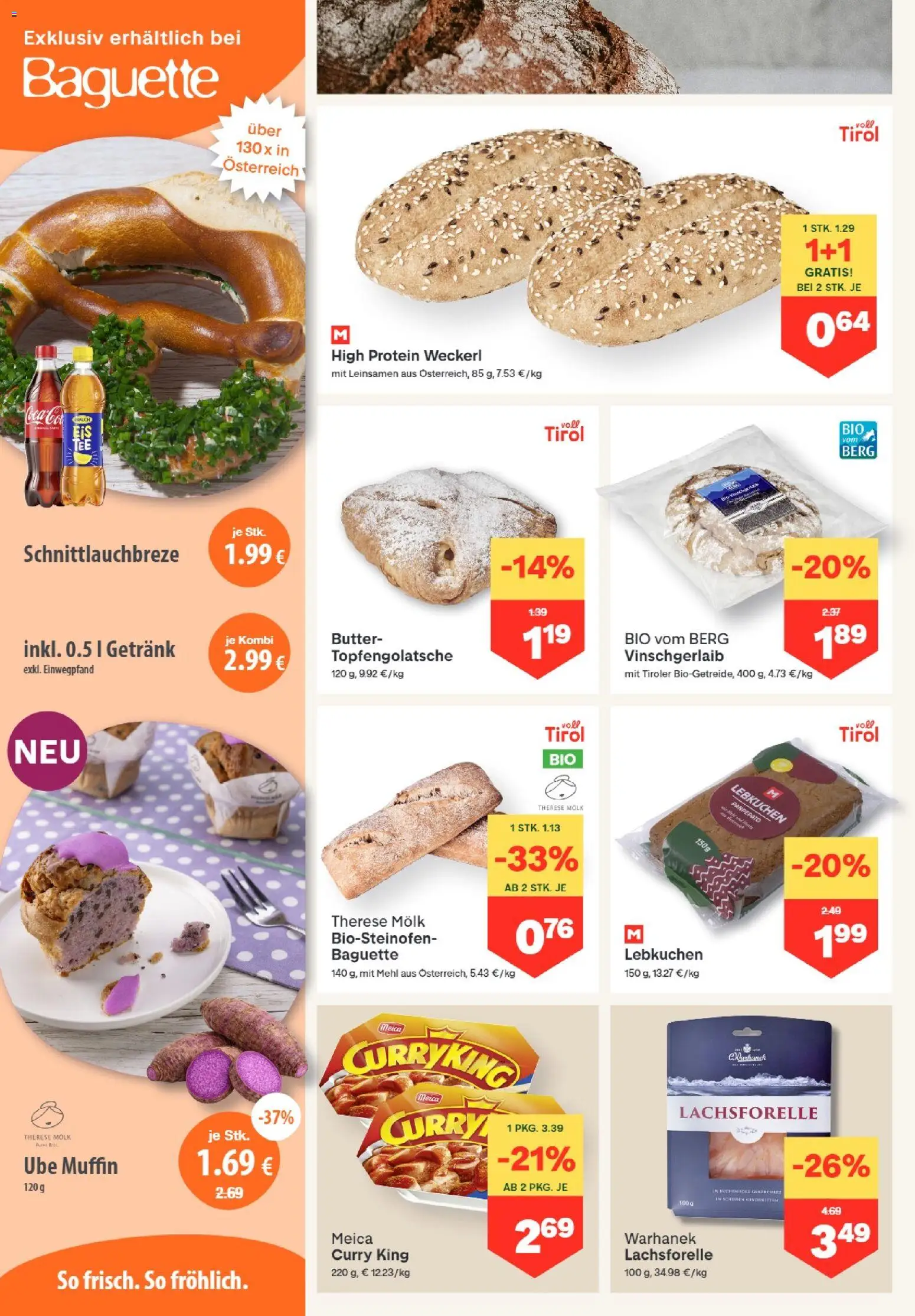 MPREIS Hohenems gültig ab 08.10.2026 | Seite: 4 | Produkte: Baguette, Mehl, Brot, Lebkuchen