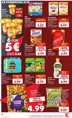 Kaufland Prospekt Bad Kissingen ab 01.10.2026 gültig | Seite: 20 | Produkte: Öl, Dill, Nudeln, Lindt