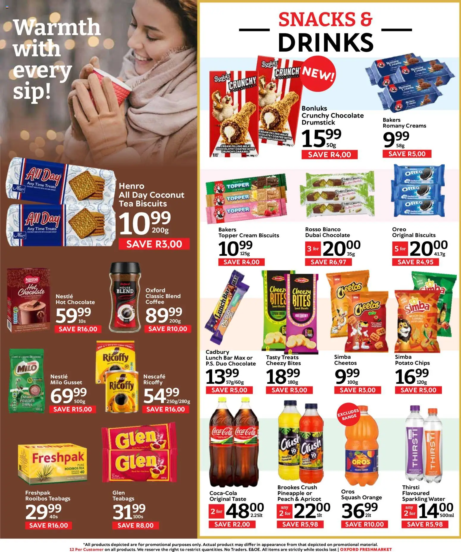 New Oxford Freshmarket catalogue – valid from 05/08/2026 | Page: 9 | Products: Biscuits, Cream, Water, Peach