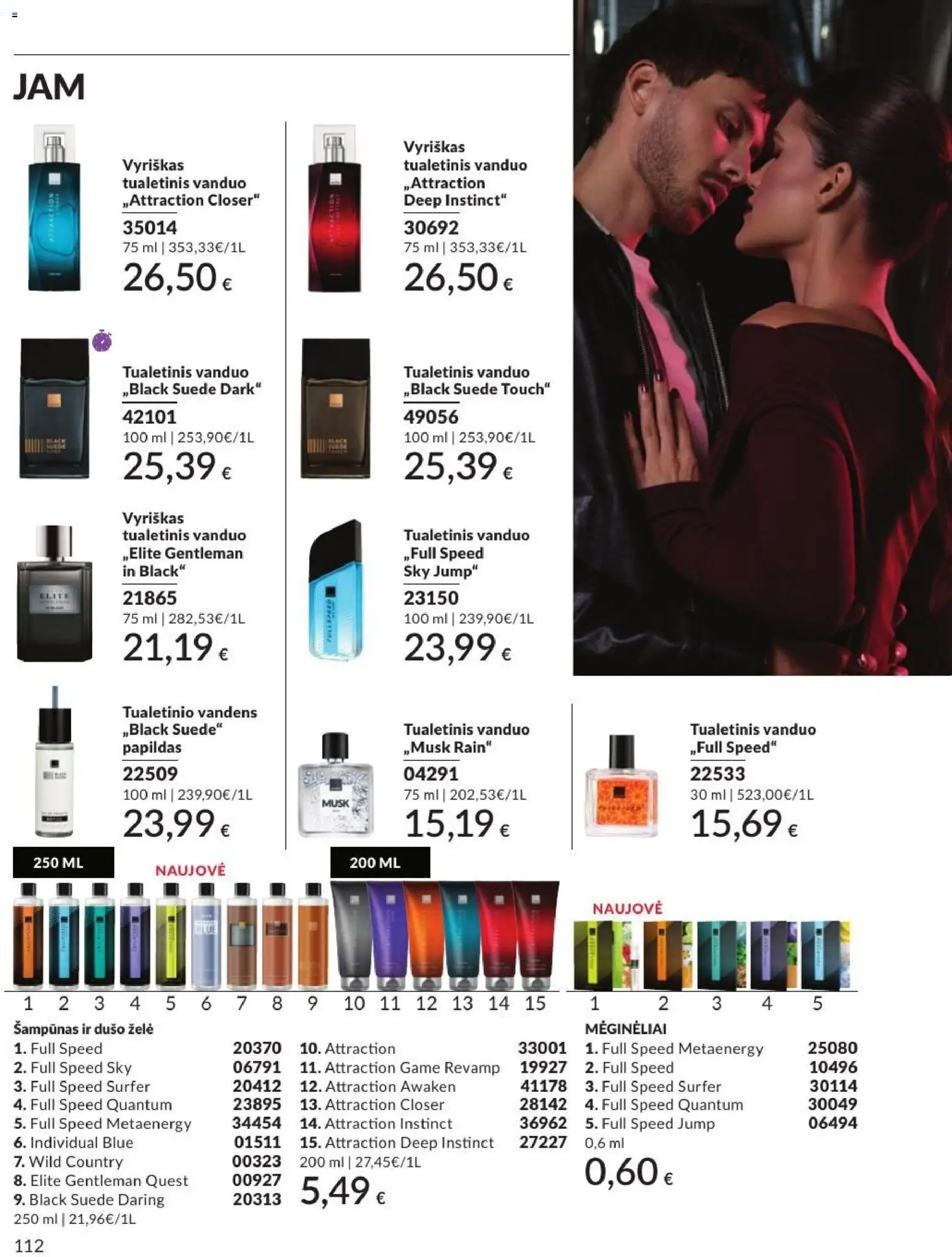 AVON akcijos nuo 2026.09.01 | Puslapis: 112 | Prekių: Vanduo, Tualetinis vanduo, Šampūnas, Dušo želė