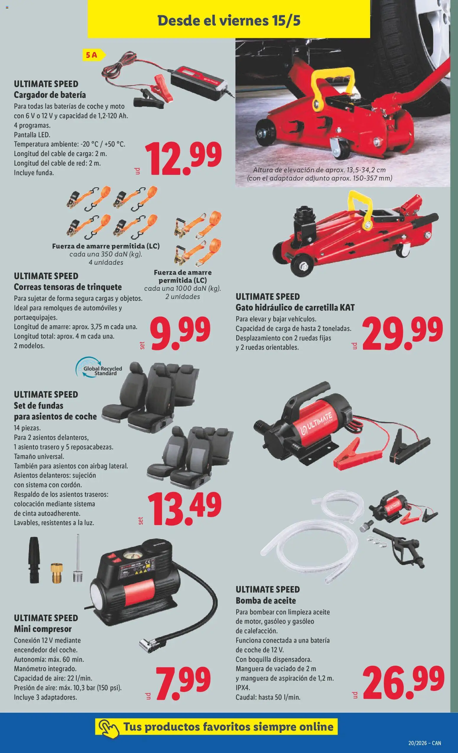 Lidl folleto de bazar │ válido desde el 11.05.2026 | Página: 25 | Productos: Manguera, Cable, Manómetro, Batería