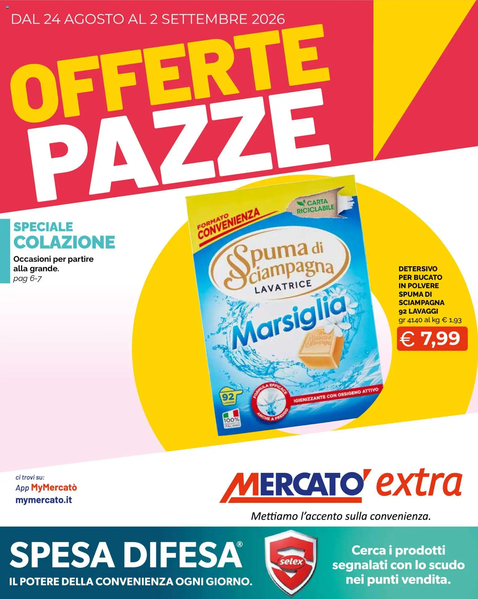 Volantino Mercatò del 24/08/2026 | Pagina: 1 | Prodotti: Lavatrice