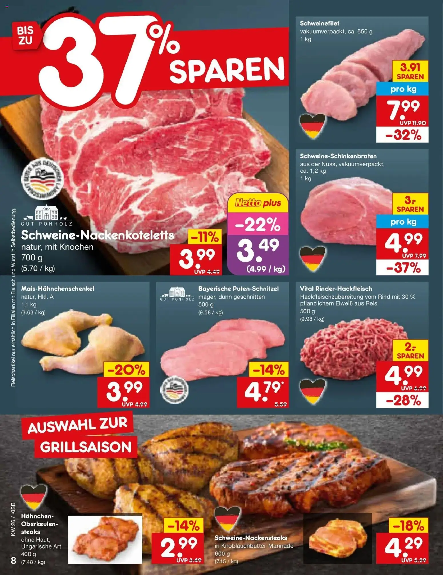Netto Marken-Discount Prospekt Oberhaid – gültig ab 21.06.2026 | Seite: 10 | Produkte: Hahnchen, Schweinefilet, Reis, Fleisch